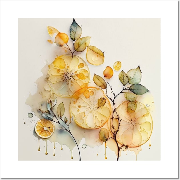 Fresh Summer Fruit Lemons Wall Art by Moon Art